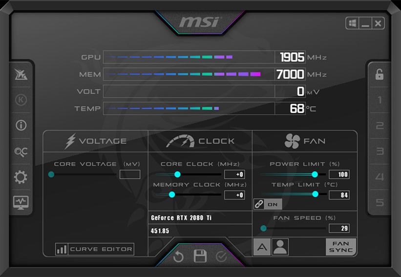 MSI Afterburner — один из самых популярных инструментов для разгона GPU